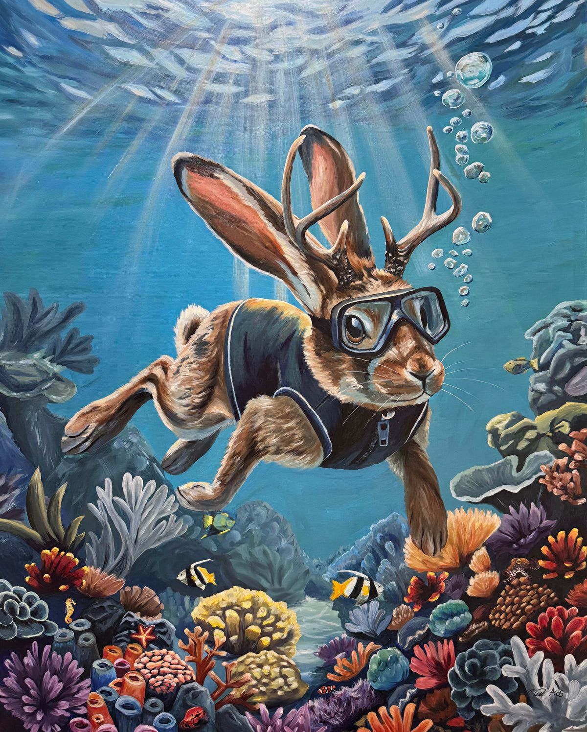 Jim the Jackalope in the Ocean
