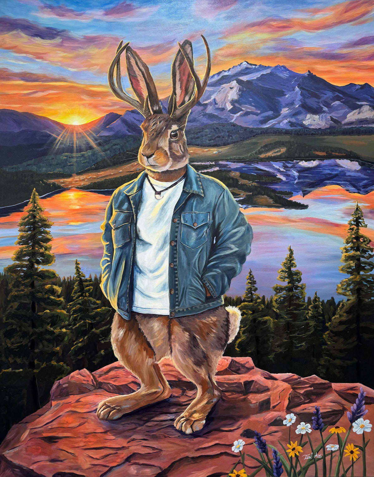 Jim the Jackalope at Glendo Lake